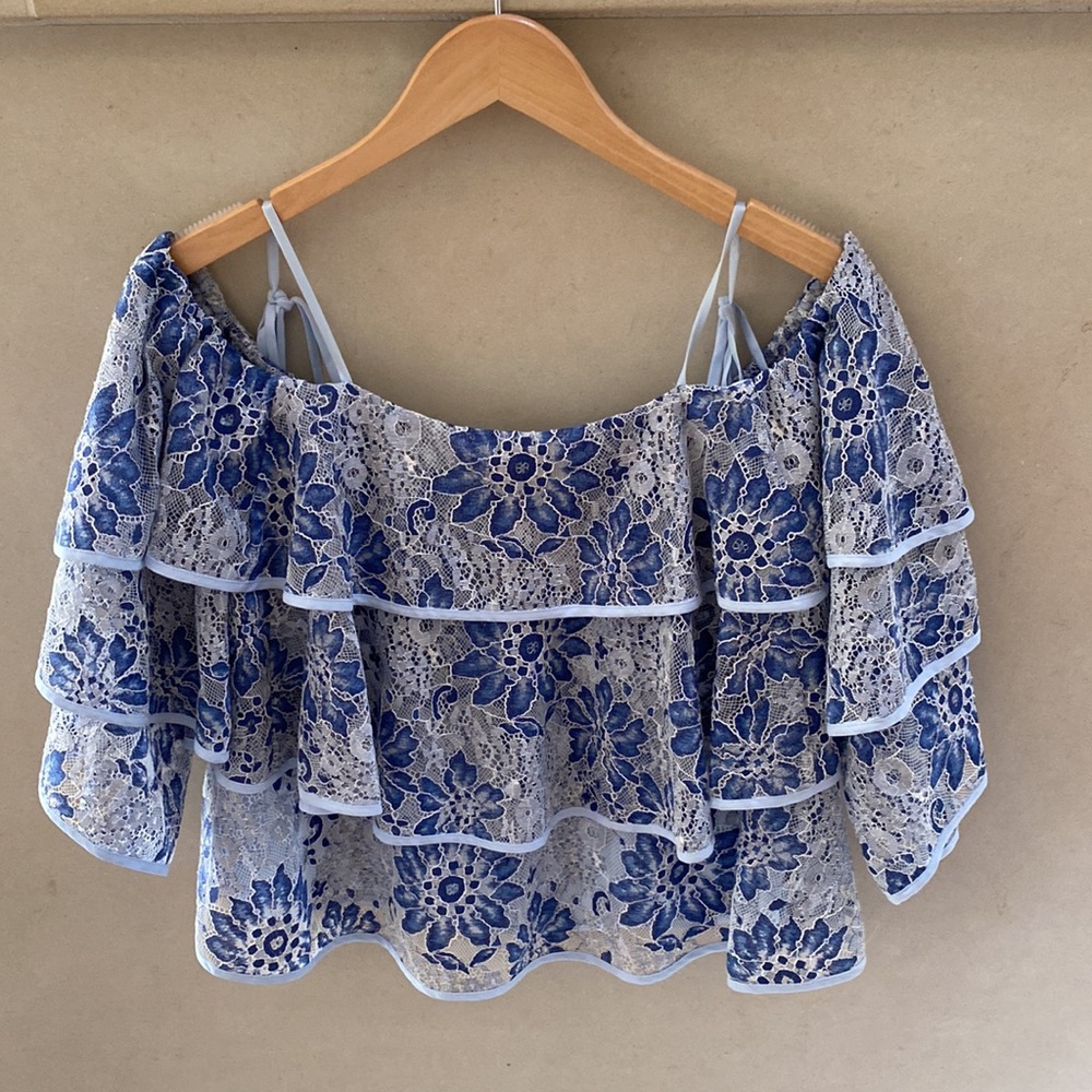 Rebecca Minkoff lace off the shoulder top size XS or S